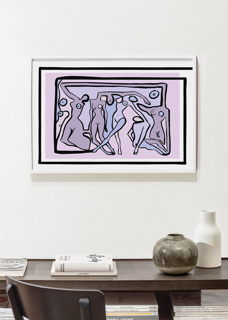 PSYCHEDELIC NUDES LILAC Poster Print